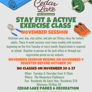 Stay Fit and Active Exercise Class Flyer