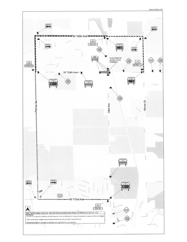 Detour Map of Road Closure