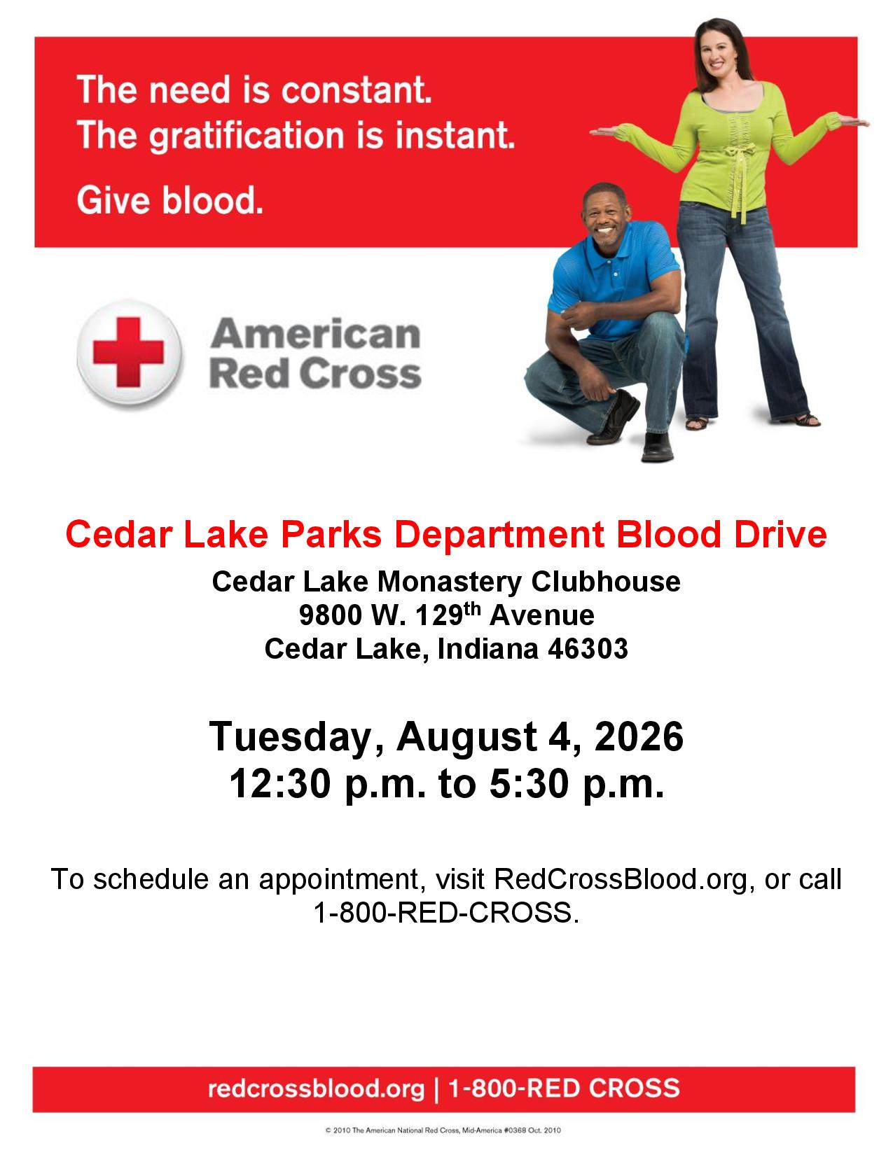August 2026 Blood Drive Information