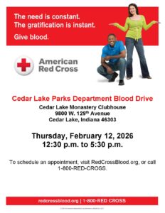 Blood Drive at Cedar Lake Monastery Clubhouse