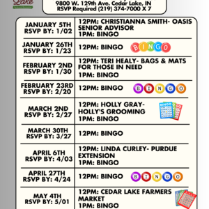 Senior Gathering and Bingo Flyer