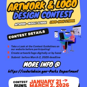 Cedar Lake Parks Artwork & Logo Design Contest for Middle and High School students