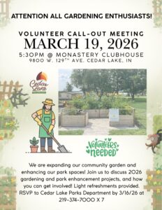 Flyer for the Community Garden Call Out Meeting on March 19, 2006 at 5:30pm.